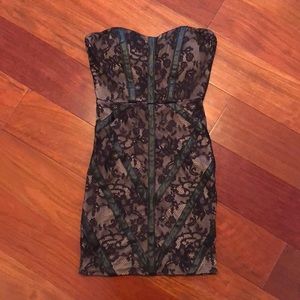 Strapless body con dress